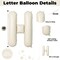 40 Inch Beige OH BABY Foil Balloon for Baby Shower, Large Cream White Oh Baby Balloons Letters with Ribbon, Neutral Ivory Alphabet Oh Baby Balloon Banner Sign for Gender Reveal Backdrop Party Decorations